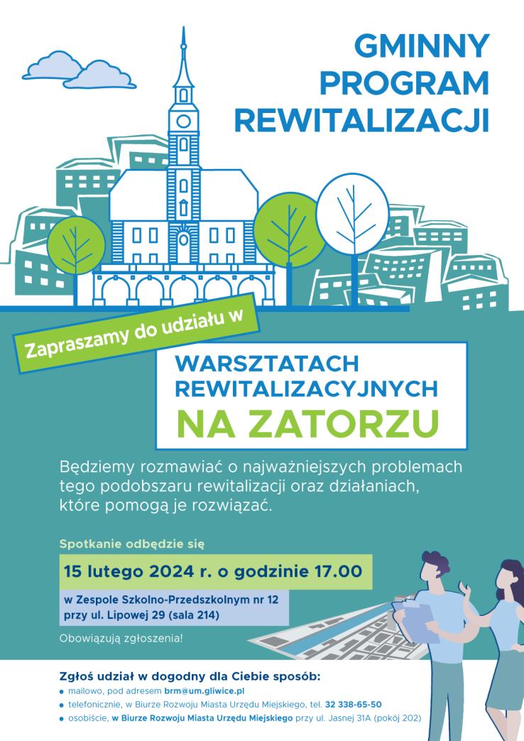 plakat warsztatów dla dzielnicy Zatorze